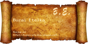 Buzai Etelka névjegykártya